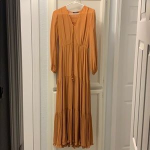 Flowy mustard yellow dress